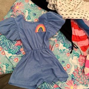 Romper, blue sz 8 but looks more like 6 lola and the boys nwt